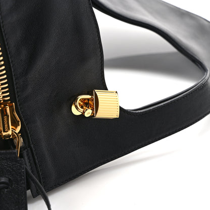 Tom Ford Ramskin Large Alix Padlock Zip Shoulder Bag Black 10 of 10