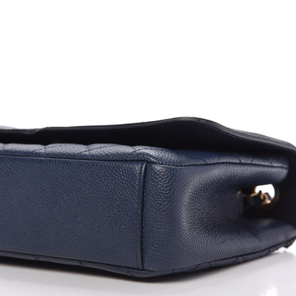 Chanel Caviar Quilted Medium CC Filigree Flap Navy Black 8 of 12