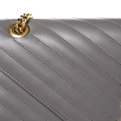 Saint Laurent Smooth Calfskin Matelasse Large Monogram Satchel Fog 12 of 15