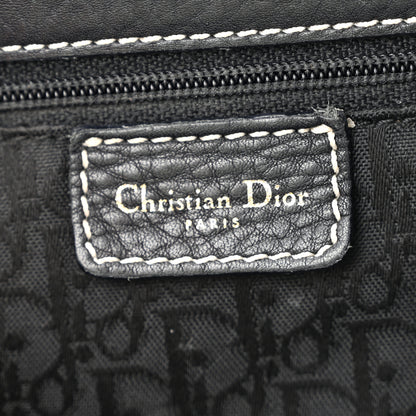 Christian Dior Calfskin Saddle Top Handle Satchel Black 6 of 16