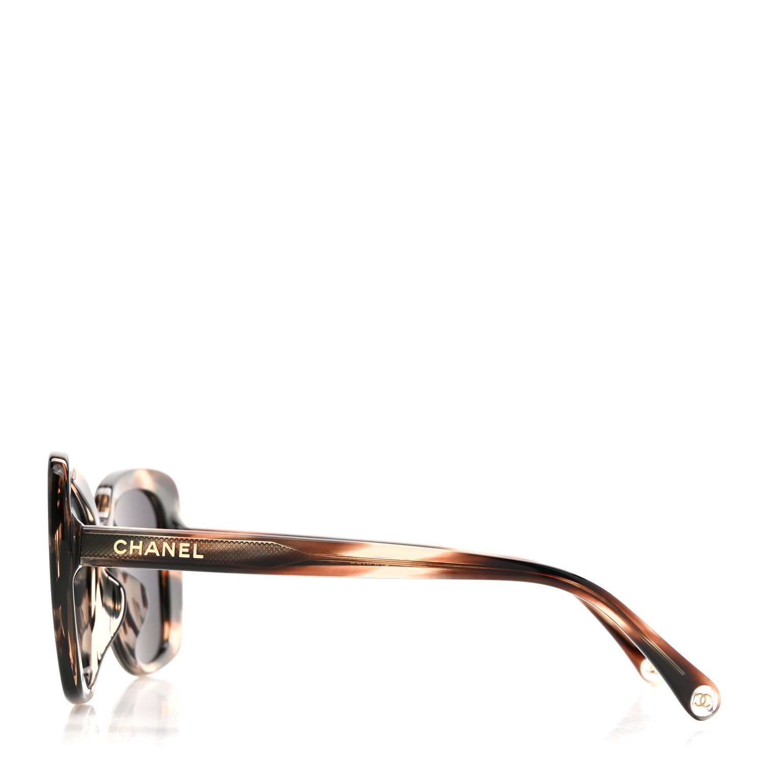 Chanel Acetate Rectangle Sunglasses 5504A Brown 3 of 7