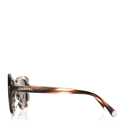 Chanel Acetate Rectangle Sunglasses 5504A Brown 3 of 7