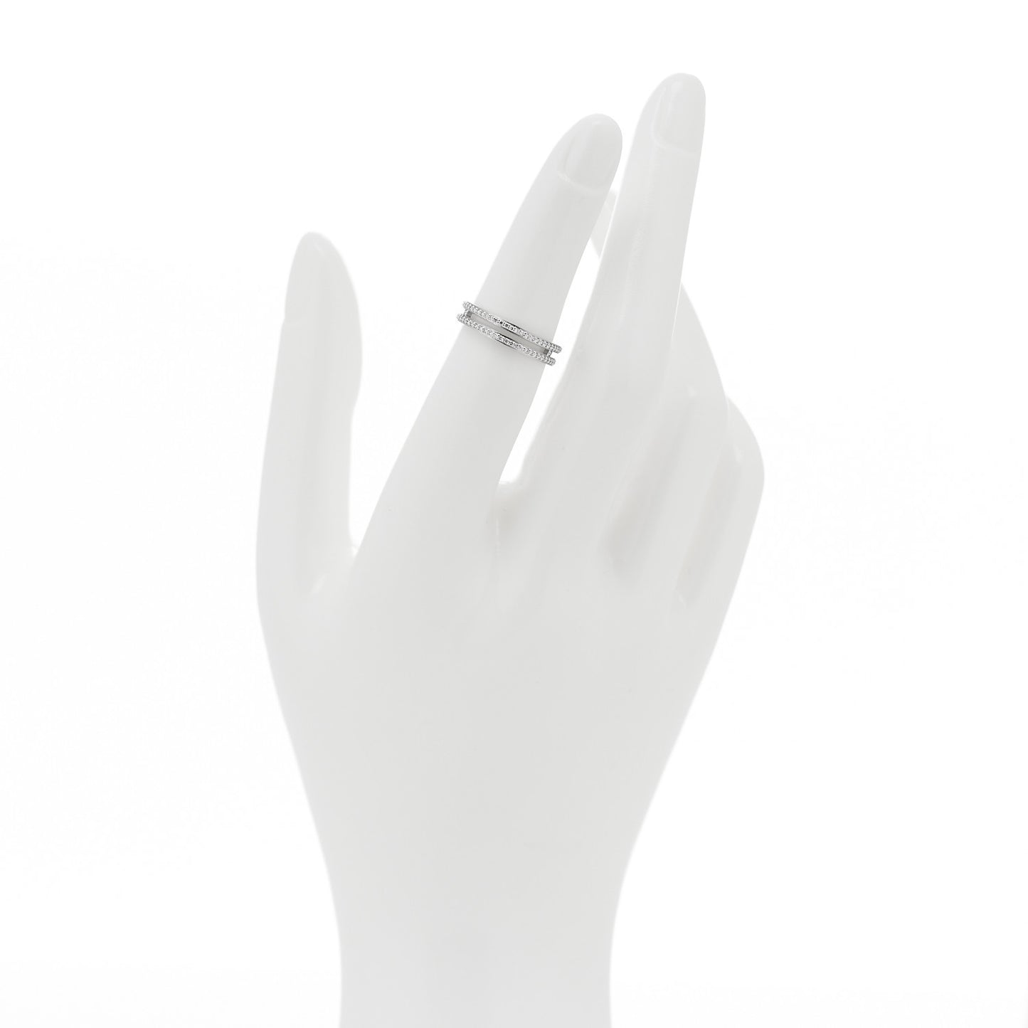 18K White Gold Diamond Ariane Wedding Band Ring 50 5.25