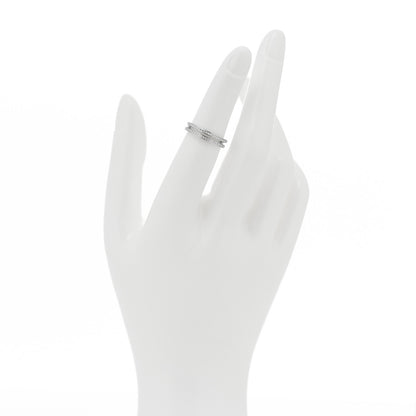 Hermes 18K White Gold Diamond Ariane Wedding Band Ring 50 5.25 2 of 5
