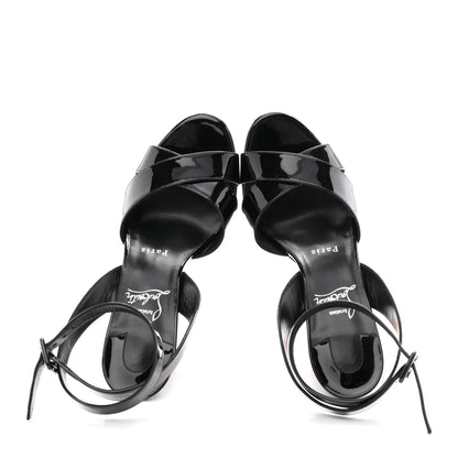 Christian Louboutin Patent Supramariza 130 Sandals 37 Black 2 of 9