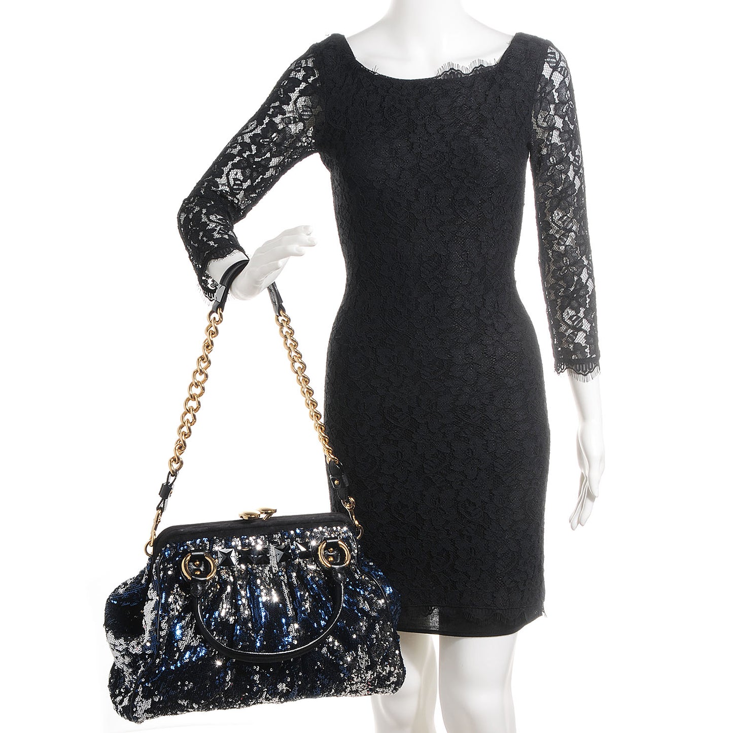 Sequined New York Rocker Stam Blue