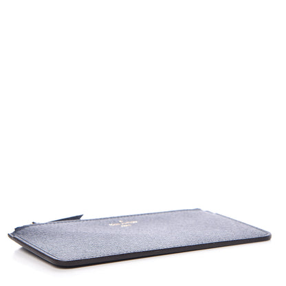Louis Vuitton Calfskin Jeanne Wallet Zippered Insert Dark Blue 4 of 6