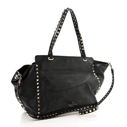 Valentino Garavani Vitello Medium Rockstud Tote Black 3 of 12