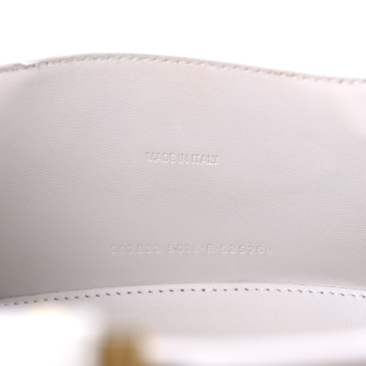 Balenciaga Shiny Calfskin Crocodile Embossed Hourglass Top Handle Bag XS White 7 of 16