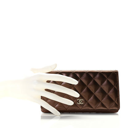 Chanel Striated Patent Yen Wallet 2 of 11