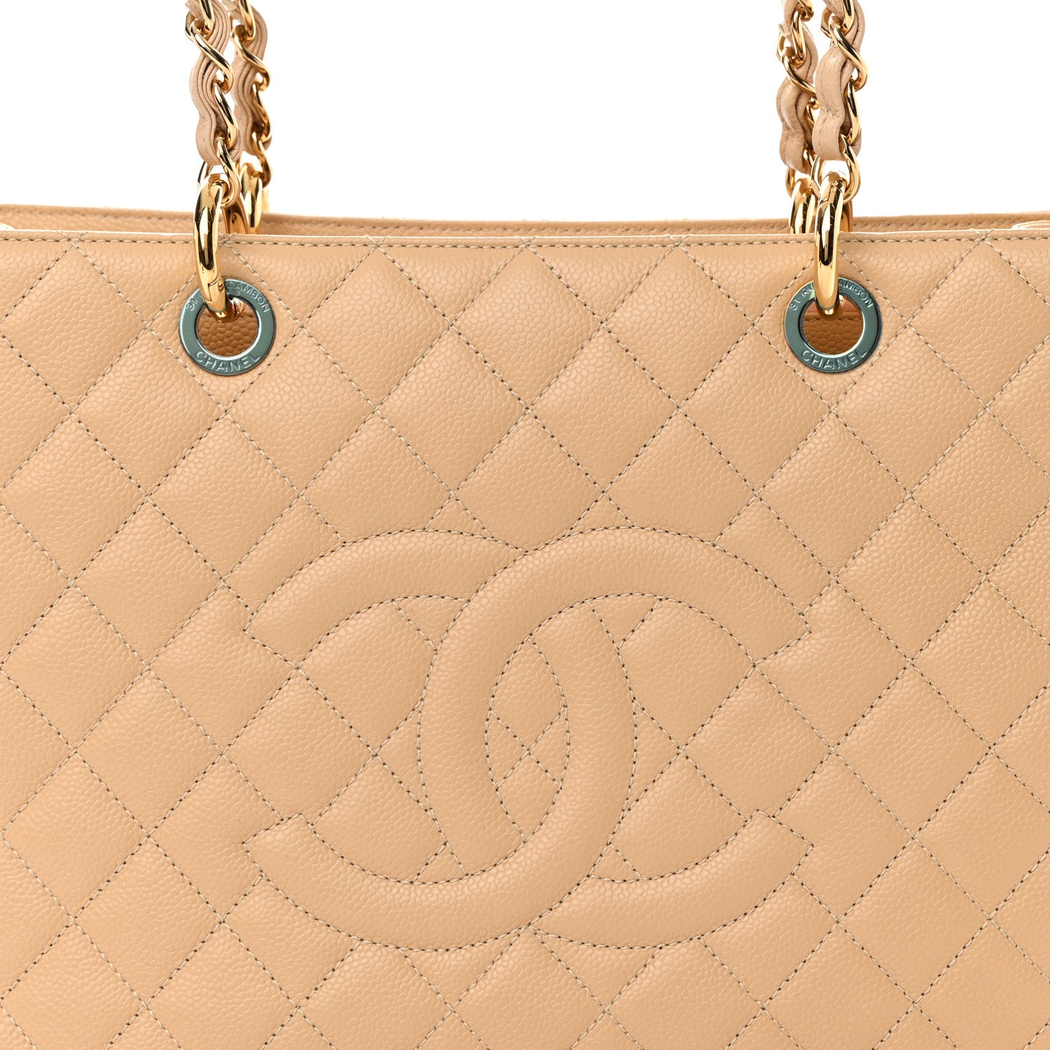 Chanel Caviar Quilted Grand Shopping Tote GST Beige Clair 8 of 12