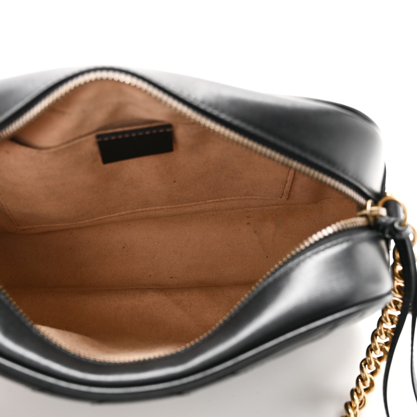 Calfskin Matelasse Small GG Marmont Chain Shoulder Bag Black