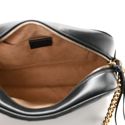 Gucci Calfskin Matelasse Small GG Marmont Chain Shoulder Bag Black 5 of 11