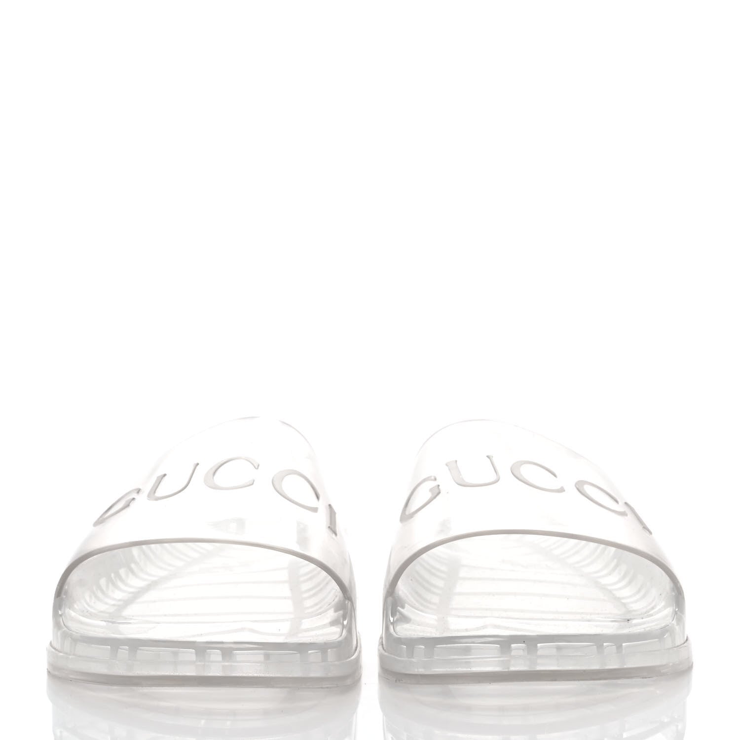 Gucci Rubber Mens Pursuit Slide Sandals 9 Transparent 2 of 6