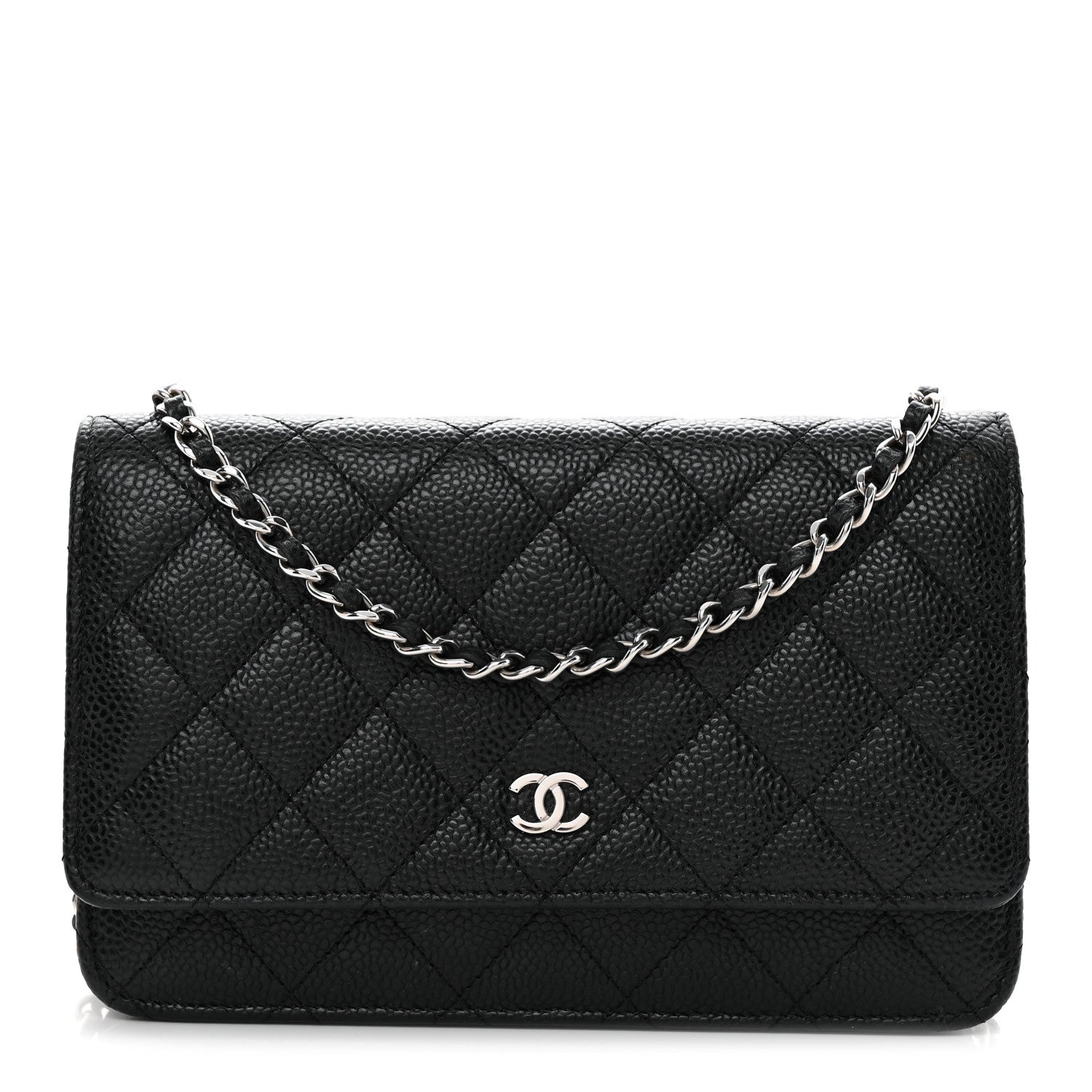 Chanel Caviar Quilted Wallet on Chain WOC Black 1 of 12