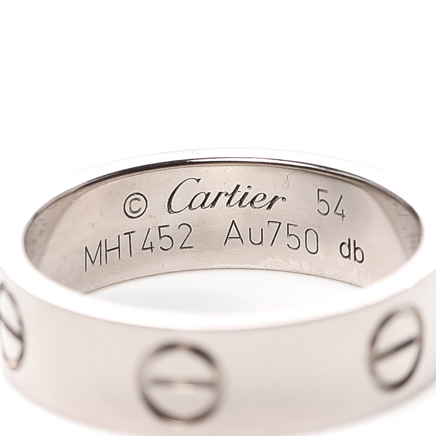 Cartier 18K White Gold 5.5mm LOVE Ring 54 7 4 of 4