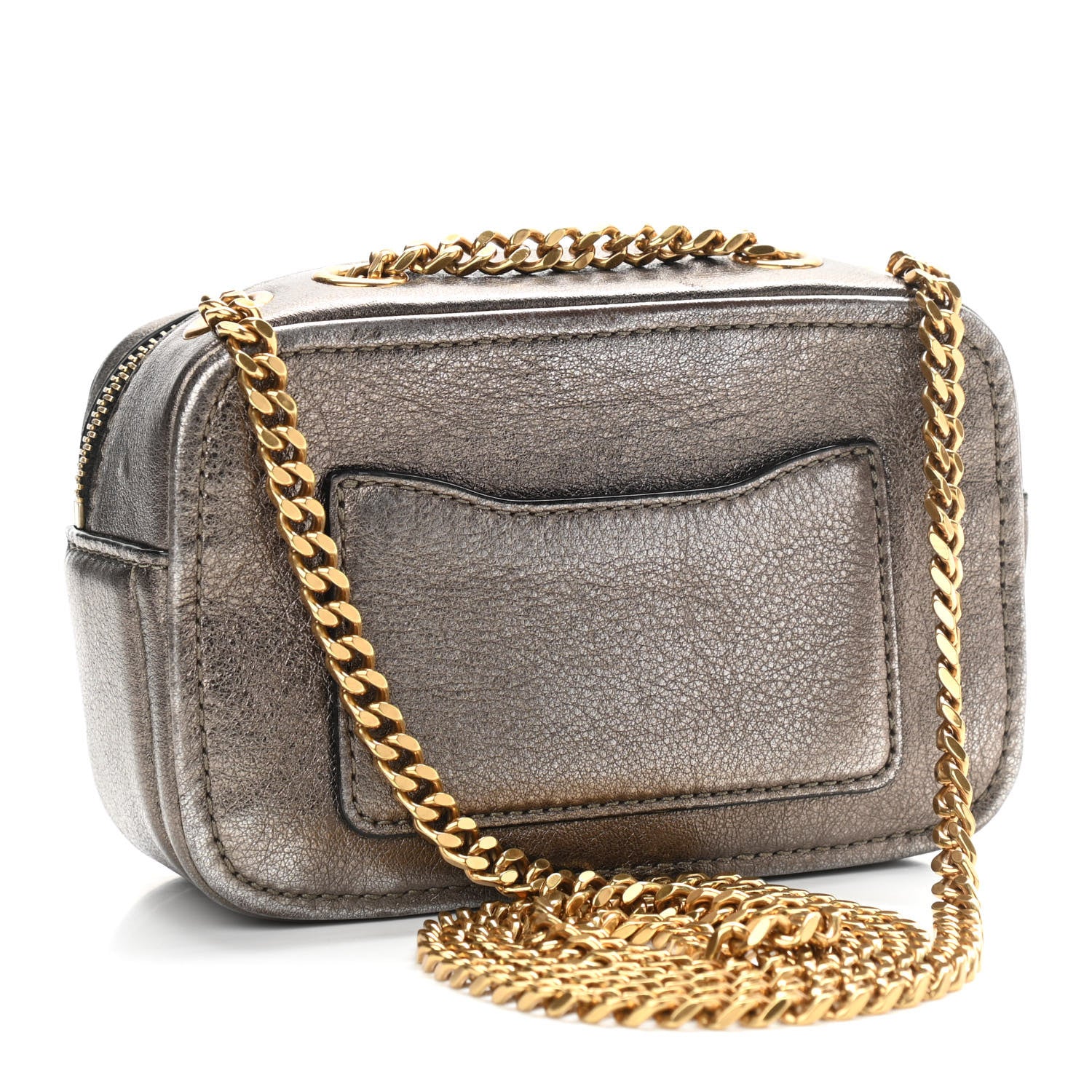 Marc Jacobs Metallic Grained Calfskin Glam Shot Crossbody Bronze 3 of 11
