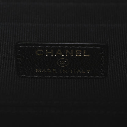 Chanel Tweed Diamond Threaded CC Pearl Crush Small Vanity Case With Chain Black Multicolor 7 of 12