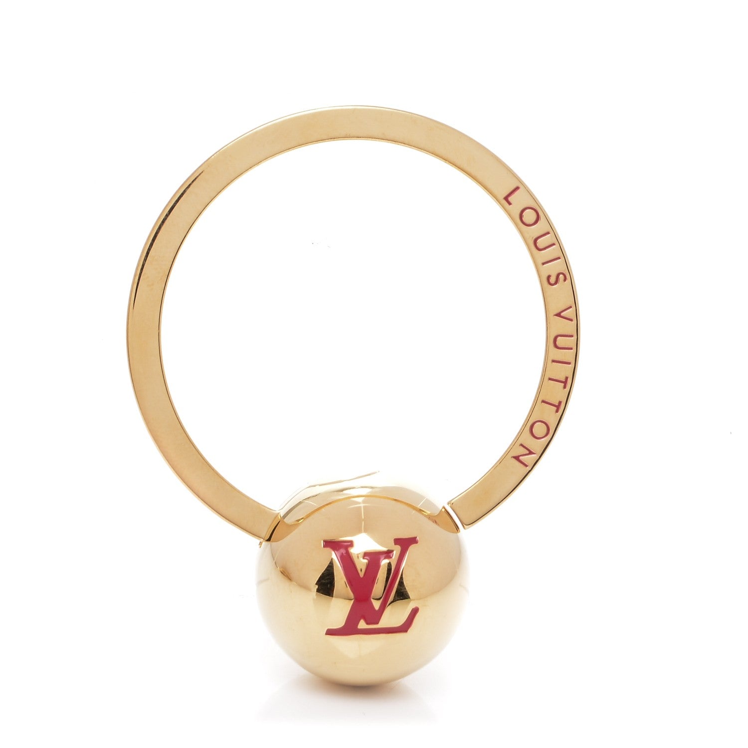 Louis Vuitton Sphere Key Ring Gold 1 of 4