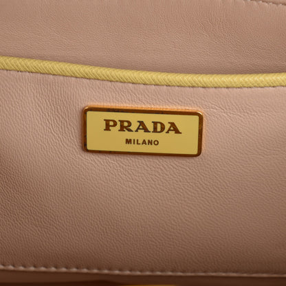 Prada Saffiano Lux Crystal Pyramid Bag Ananas Caramel 6 of 8