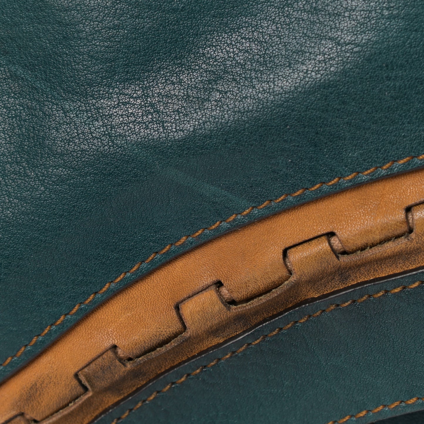 Calfskin Medium Gaucho Double Saddle Bag Dark Blue