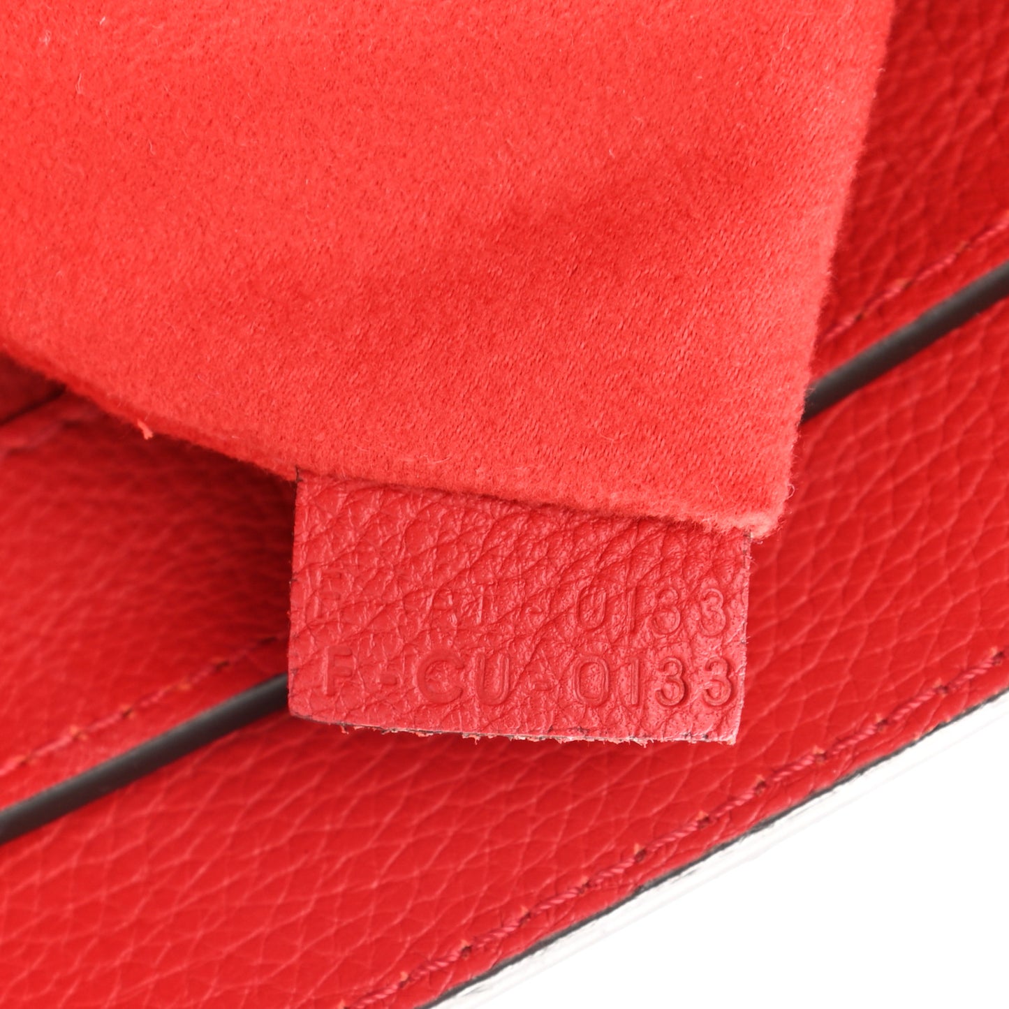 Drummed Calfskin Mini Luggage Coquelicot