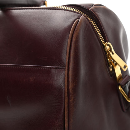 Saint Laurent Calfskin Classic Duffle 12 Wine 15 of 17