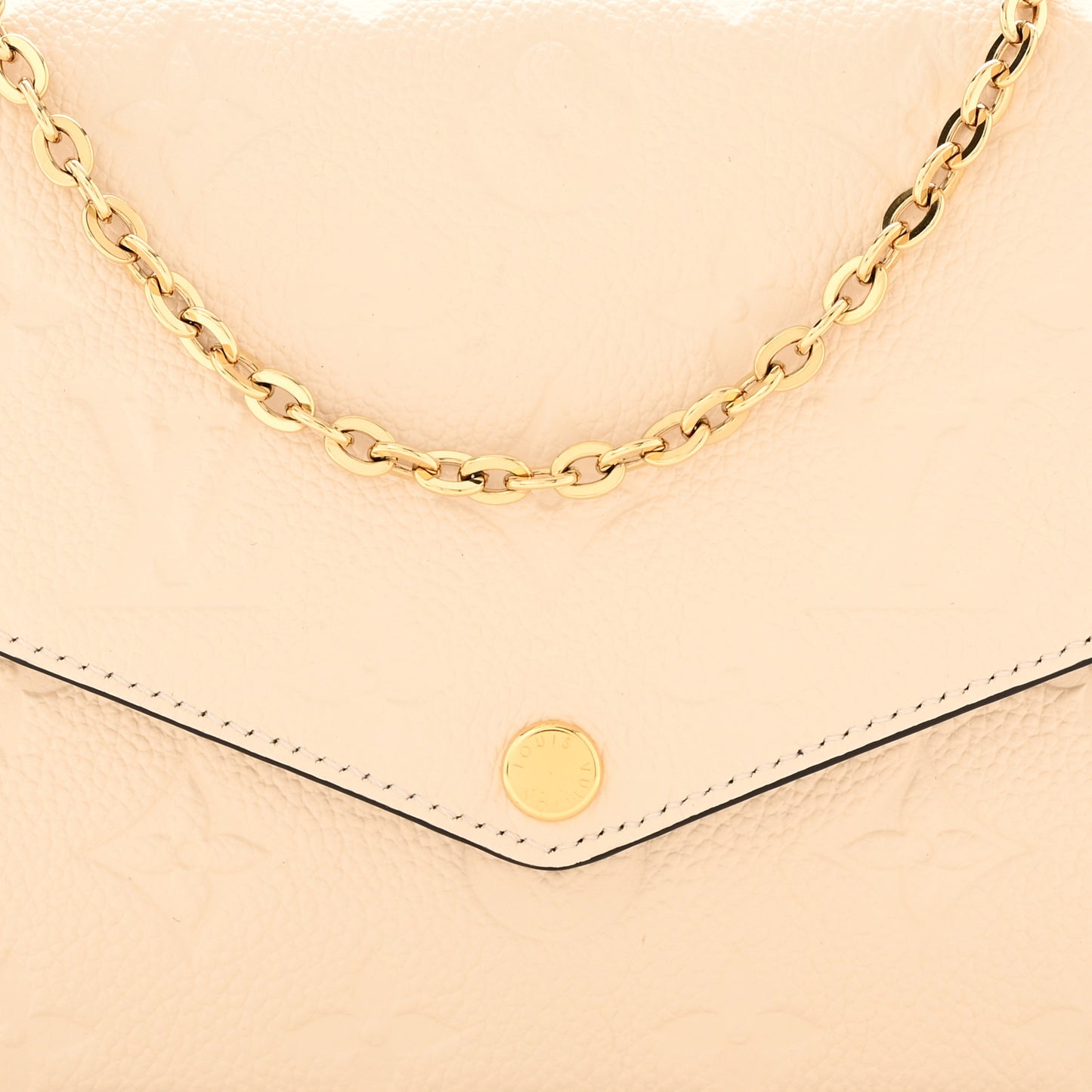 Empreinte Pochette Felicie Chain Wallet Cream