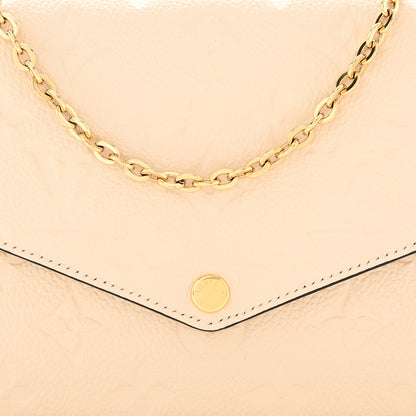 Louis Vuitton Empreinte Pochette Felicie Chain Wallet Cream 8 of 11