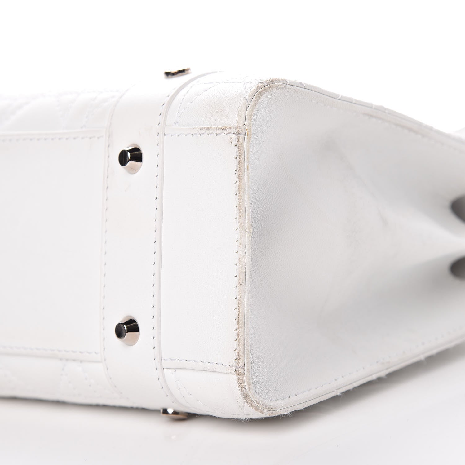 Christian Dior Lambskin Cannage Soft Lady Dior East West White 7 of 20