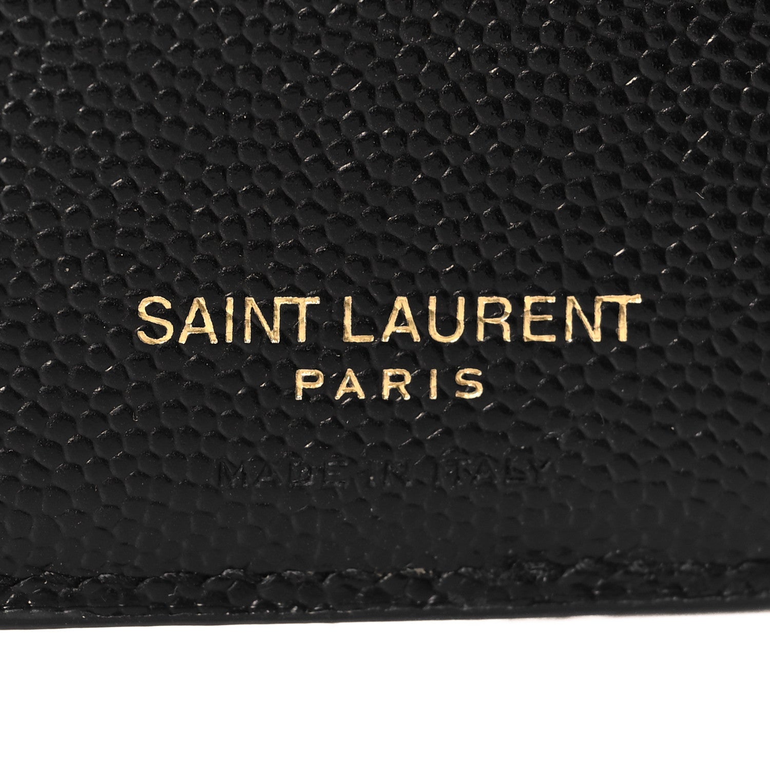 Saint Laurent Grain De Poudre Matelasse Chevron Monogram Zipped Two-Part Wallet Black 7 of 9