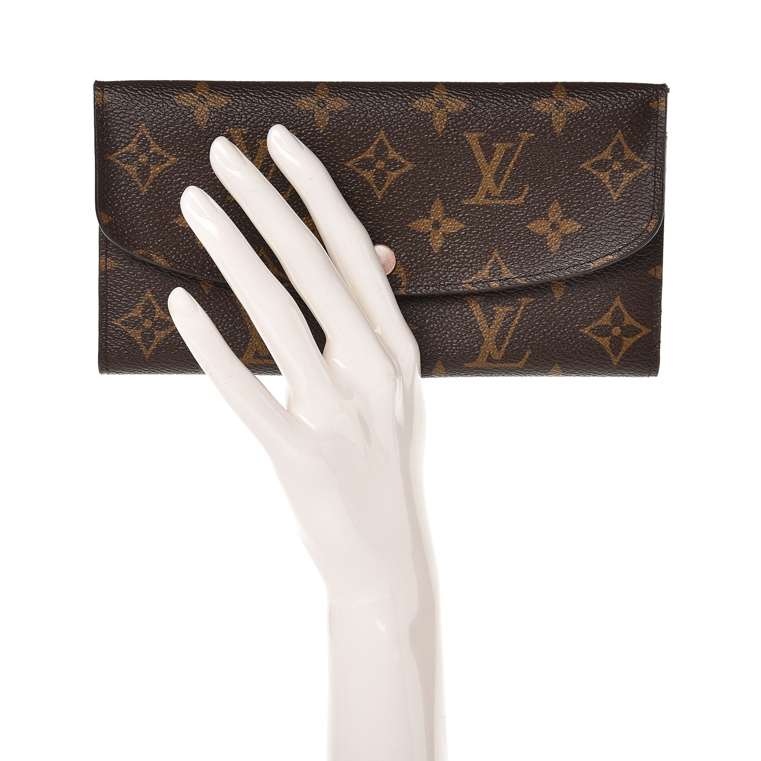 Louis Vuitton Monogram Emilie Wallet Rose Nacre 2 of 6