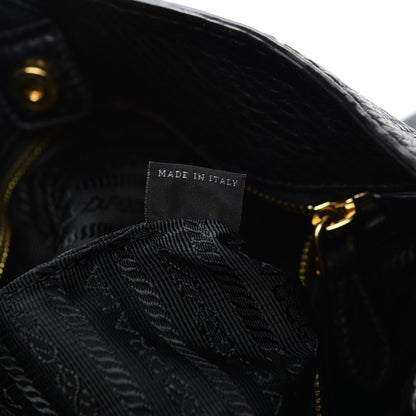 Prada Vitello Daino Logo Hobo Nero Black 7 of 8