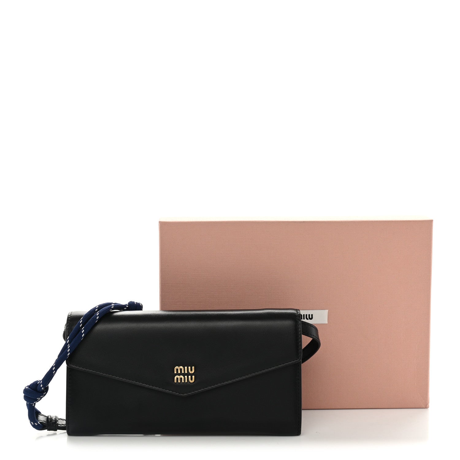 Miu Miu Nappa Wallet On Strap Black Baltic 11 of 11