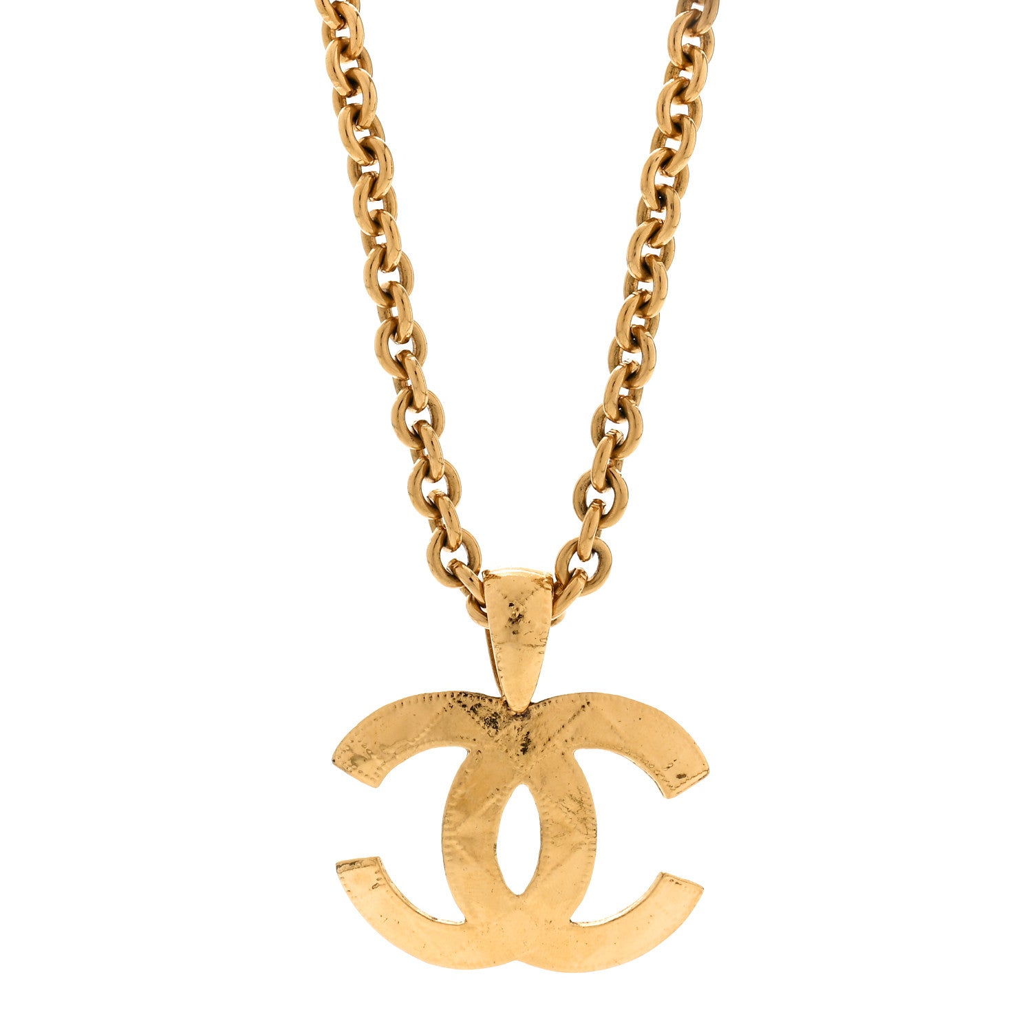 Chanel Quilted CC Long Chain Necklace Gold 1 of 5
