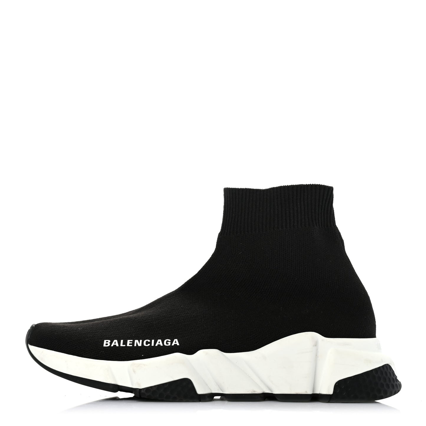 Neoprene Knit Womens Speed Sneakers 35 Black White