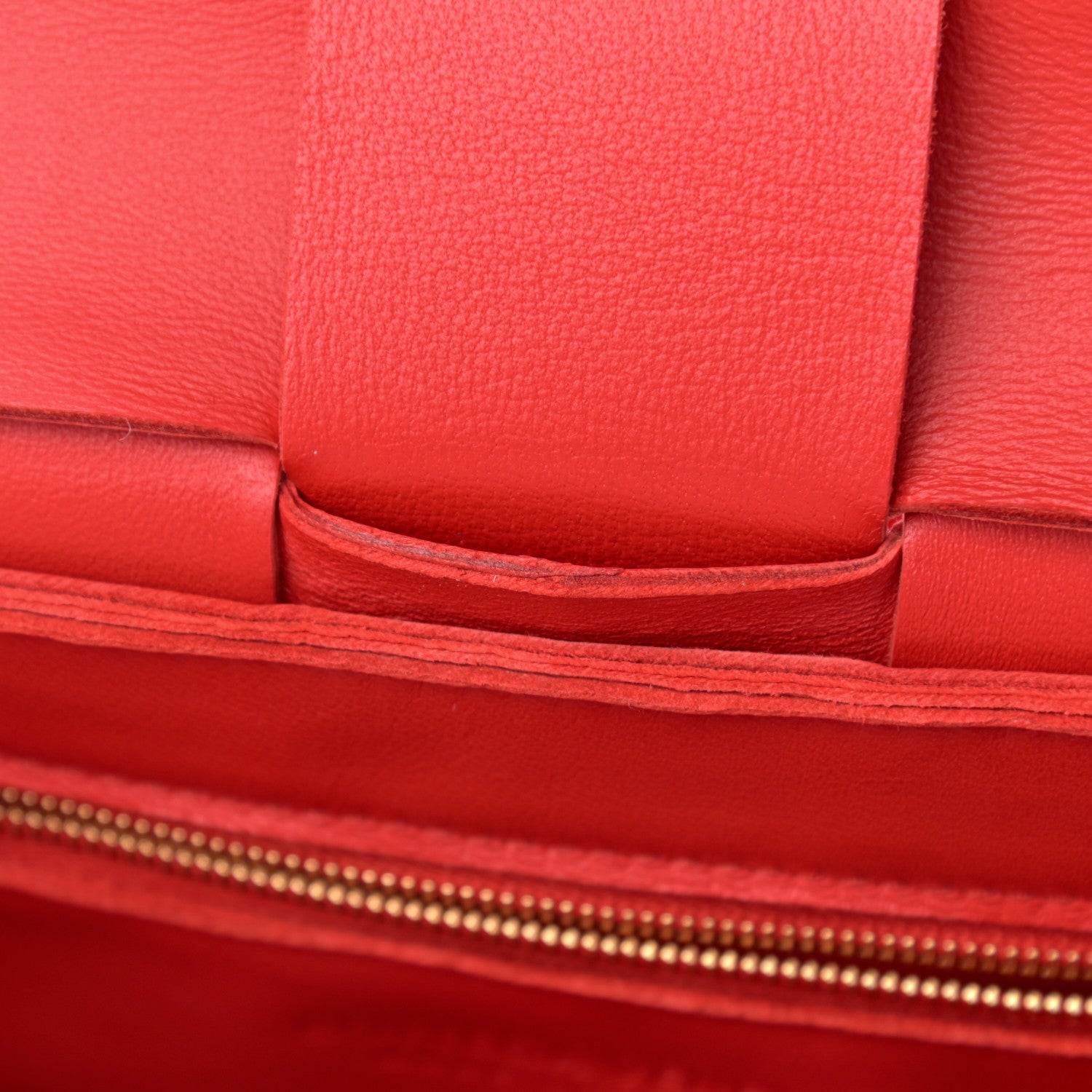 Bottega Veneta Lambskin Maxi Intrecciato Cassette Crossbody Bag Bright Red 13 of 13