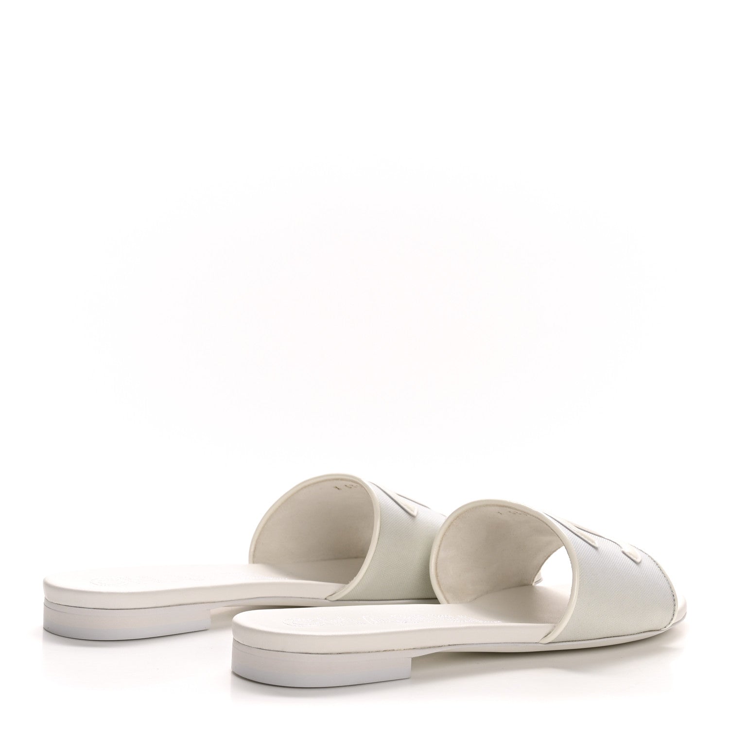 Chanel Patent Calfskin CC Mules Sandals 39 White 5 of 10