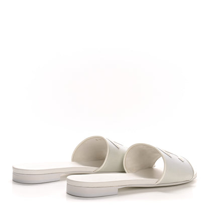 Chanel Patent Calfskin CC Mules Sandals 39 White 5 of 10