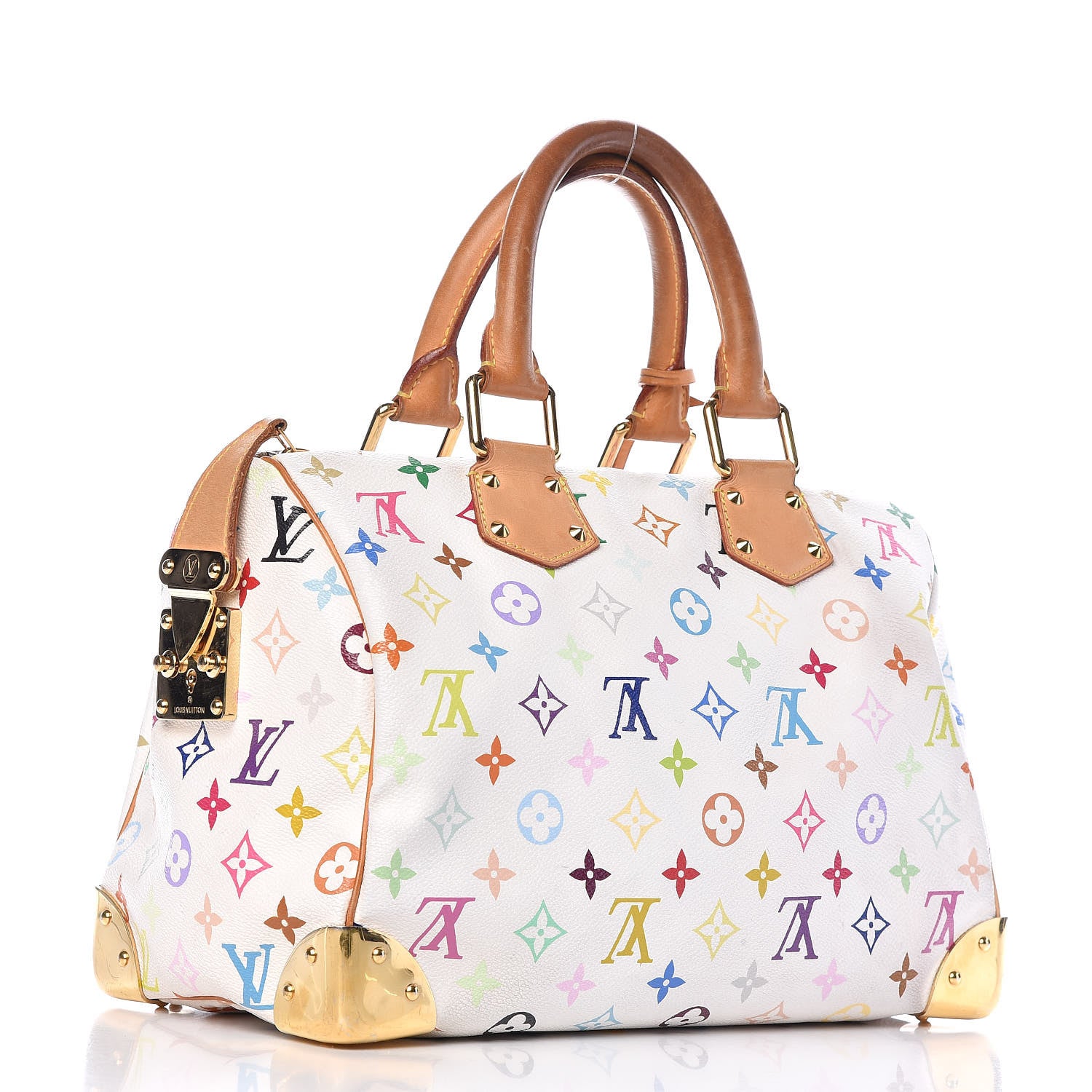 Louis Vuitton Monogram Multicolor Speedy 30 White 3 of 22