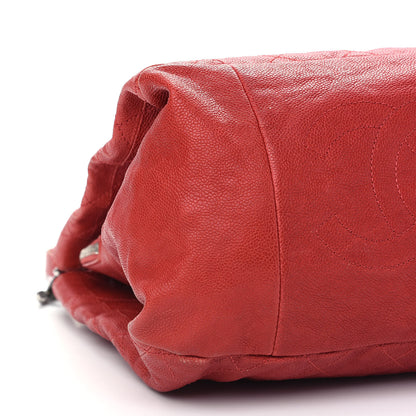 Chanel Caviar Quilted Simply CC Tote Red 8 of 13