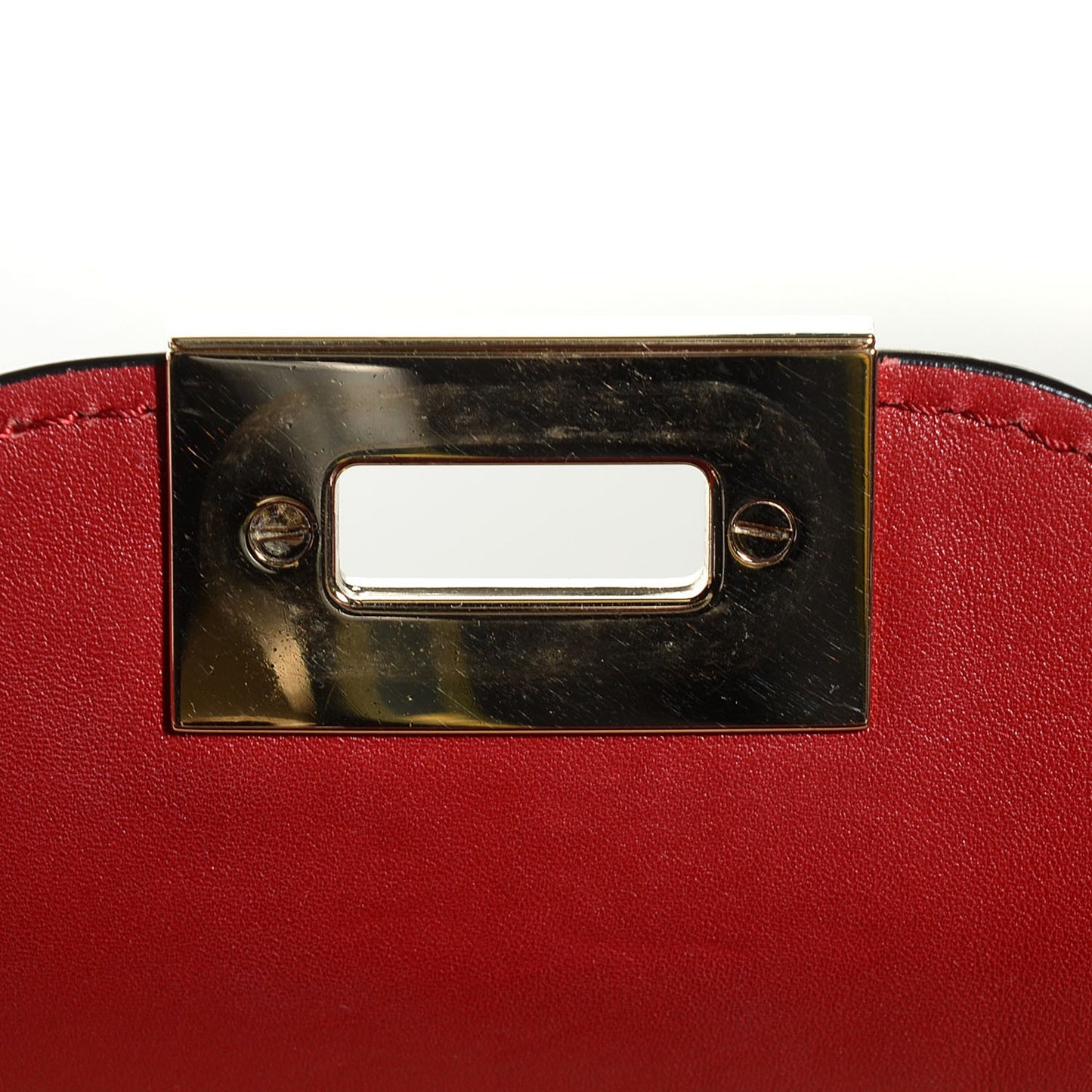 Vitello Medium Rockstud Tote Rosso Valentino