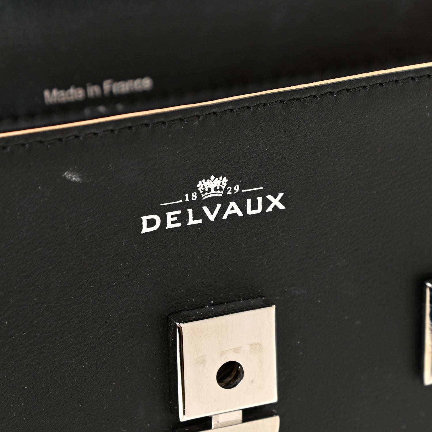 Delvaux Calfskin MM Tempete Satchel Black 6 of 20