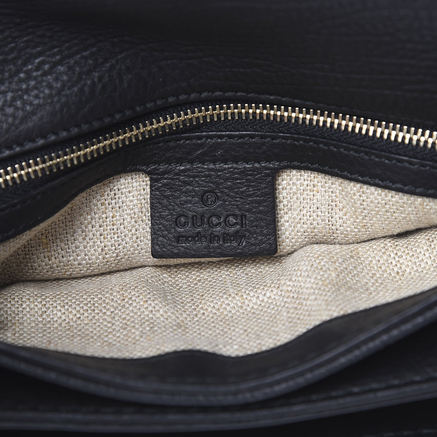 Gucci Calf Hair Calfskin Zebra Print Medium Marrakech Flap Messenger Bag Black 5 of 10