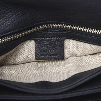 Gucci Calf Hair Calfskin Zebra Print Medium Marrakech Flap Messenger Bag Black 5 of 10