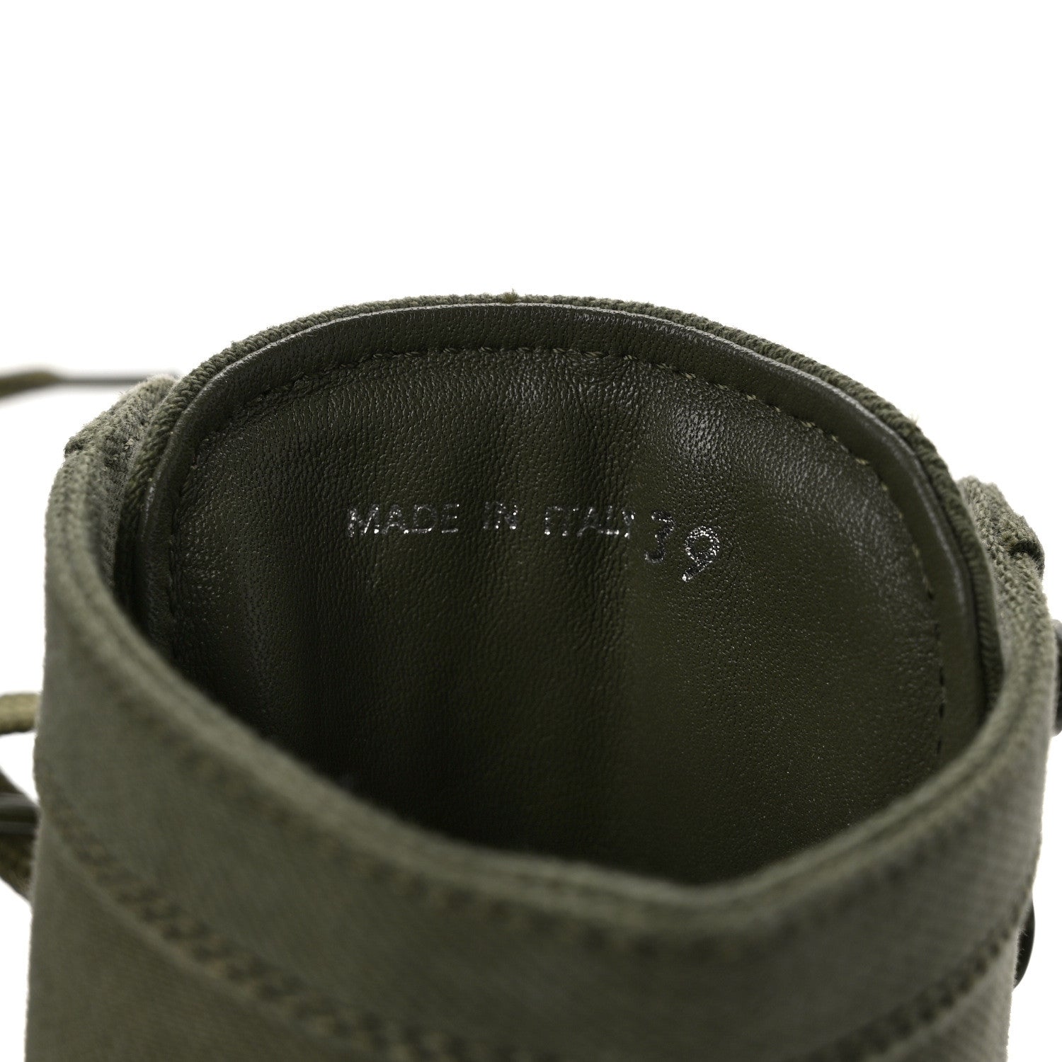 Prada Washed Denim Lace Up 110mm Ankle Boots 39 Militare 7 of 7