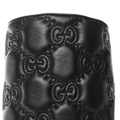 Gucci Cordovan Lux Nappa GG Matelasse 60mm Knee High Boots 37.5 Black 14 of 18
