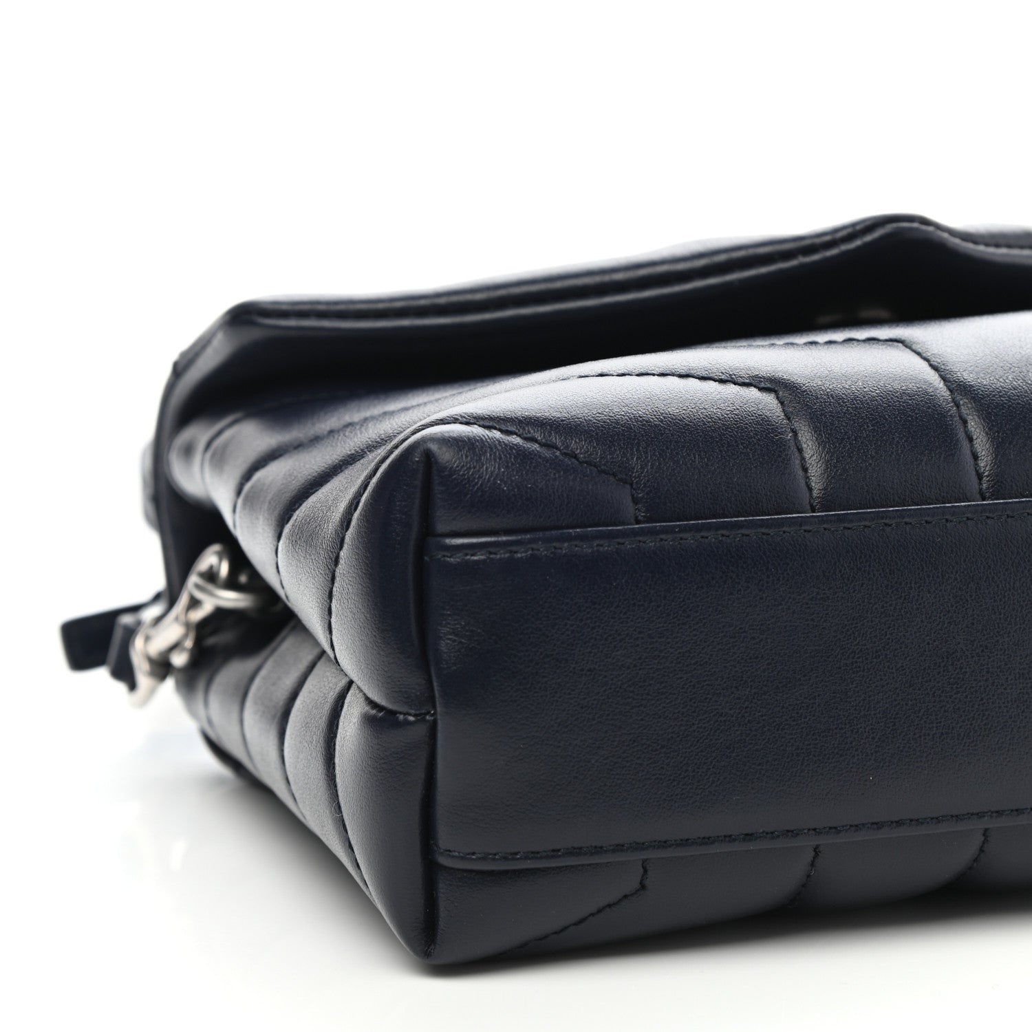 Saint Laurent Calfskin Y Quilted Monogram Toy Loulou Crossbody Bag Deep Marine 8 of 9