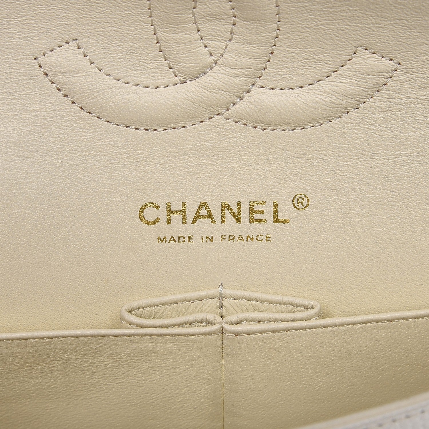 Chanel Caviar Quilted Medium Double Flap White 6 of 7