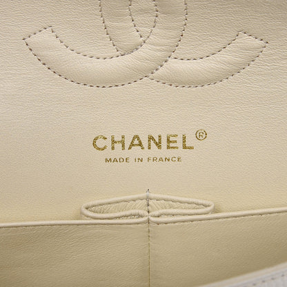Chanel Caviar Quilted Medium Double Flap White 6 of 7